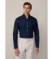 Hackett London Ess Gmt Dyed Oxford navy shirt