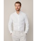 Hackett London Ess Gmt geverfd Oxford overhemd wit