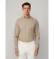 Hackett London Braun gefrbtes Oxford-Hemd