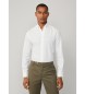 Hackett London Weiß gefärbtes Oxford-Hemd