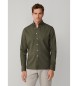 Hackett London Camisa oxford verde escura de corte à medida