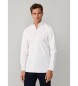 Hackett London Poplin stretch poplin skjorte tailored fit hvid