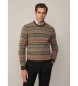 Hackett London Fairisle Crew green