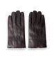 Hackett London Brown Commuter Touch leather gloves