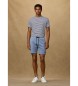 Hackett London Plüsch-Logo-Shorts blau