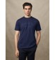 Hackett London T-shirt classica con logo blu navy