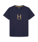 Hackett London Granatowa koszulka Heritage H