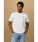 Hackett London T-shirt nummer met classic fit logo wit