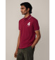 Hackett London Heritage Number polo shirt red