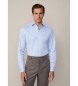 Hackett London Visgraat blauw overhemd