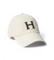 Hackett London Sztruksowa czapka off-white
