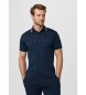 Hackett London Polo con logo fit clásico marino