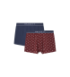 Hackett London Pack de 2 calções boxer Icon Tk azul-marinho, castanho