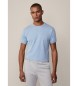 Hackett London T-shirt met tip blauw