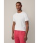 Hackett London T-shirt med kant i vitt