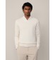 Hackett London Off-white Pullover mit V-Ausschnitt