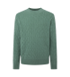 Hackett London Pulôver Lw Cable Crew verde