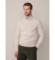 Hackett London Merino Cash Mix Crew beige