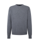 Hackett London Jersey Merino Cash Mix Crew gris