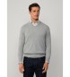 Hackett London Camisola Merino Mix cinzenta
