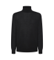 Hackett London Merino Silk Rollpullover schwarz