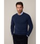 Hackett London Mouline Pullover navy