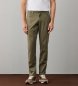 Hackett London Pantalón Ttrl Sateen 5pkt verde oliva