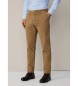 Hackett London Brązowe spodnie chino Pigment Cord