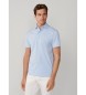 Hackett London Polo pima fit clásico azul claro