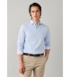 Hackett London polo piqué manica lunga fit classico blu