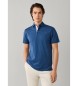 Hackett London polo jersey manica corta fit classico blu