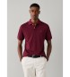 Hackett London Polo Slim Fit Logo bordowe