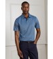 Hackett London Polo Silk Pique niebieski