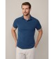 Hackett London Selvedge blue polo shirt