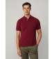 Hackett London Polo Logo Slim Fit kastanjebruin