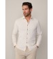 Hackett London Chemise Smart Babycord blanc cassé écru