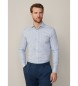 Hackett London Camicia blu con stampa di piastrelle