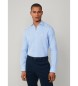 Hackett London Camisa Yarn Dye Linen azul