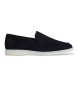 Hackett London mocassini in camoscio martin liscio blu marino