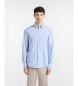 Harmont & Blaine Camisa azul às riscas de corte regular