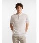 Harmont & Blaine Polo in maglia effetto tweed beige