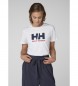 Camiseta W HH Logo blanco, marino