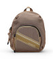 Hispanitas Brown mesh fabric backpack