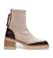 Hispanitas Bottines en cuir beige Cervo