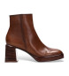 Hispanitas Brown round toe leather ankle boots