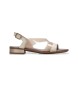Hispanitas Beige Cervo Leather Sandals