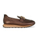 Hispanitas Mocassins de sport en cuir marron