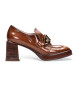 Hispanitas Bruine leren loafers