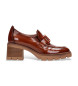 Hispanitas Mocassins en cuir de chenille marron