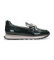 Hispanitas Green leather moccasins